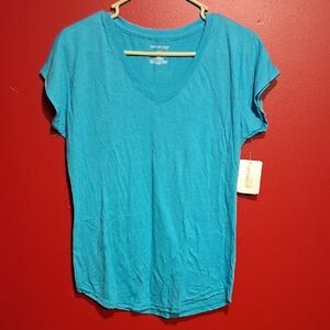 Gold Toe Women's Teal V-Neck Tee